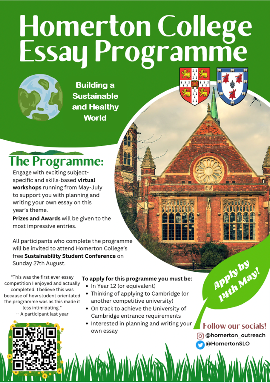 Homerton College Essay Programme poster