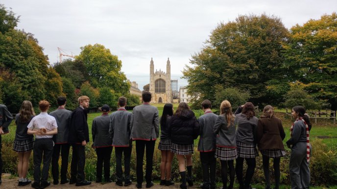 Students in front of King's College