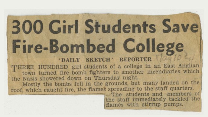 Article in the Daily Sketch, 1941.