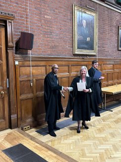 Professor Wendy Robinson is sworn in by Lord Woolley